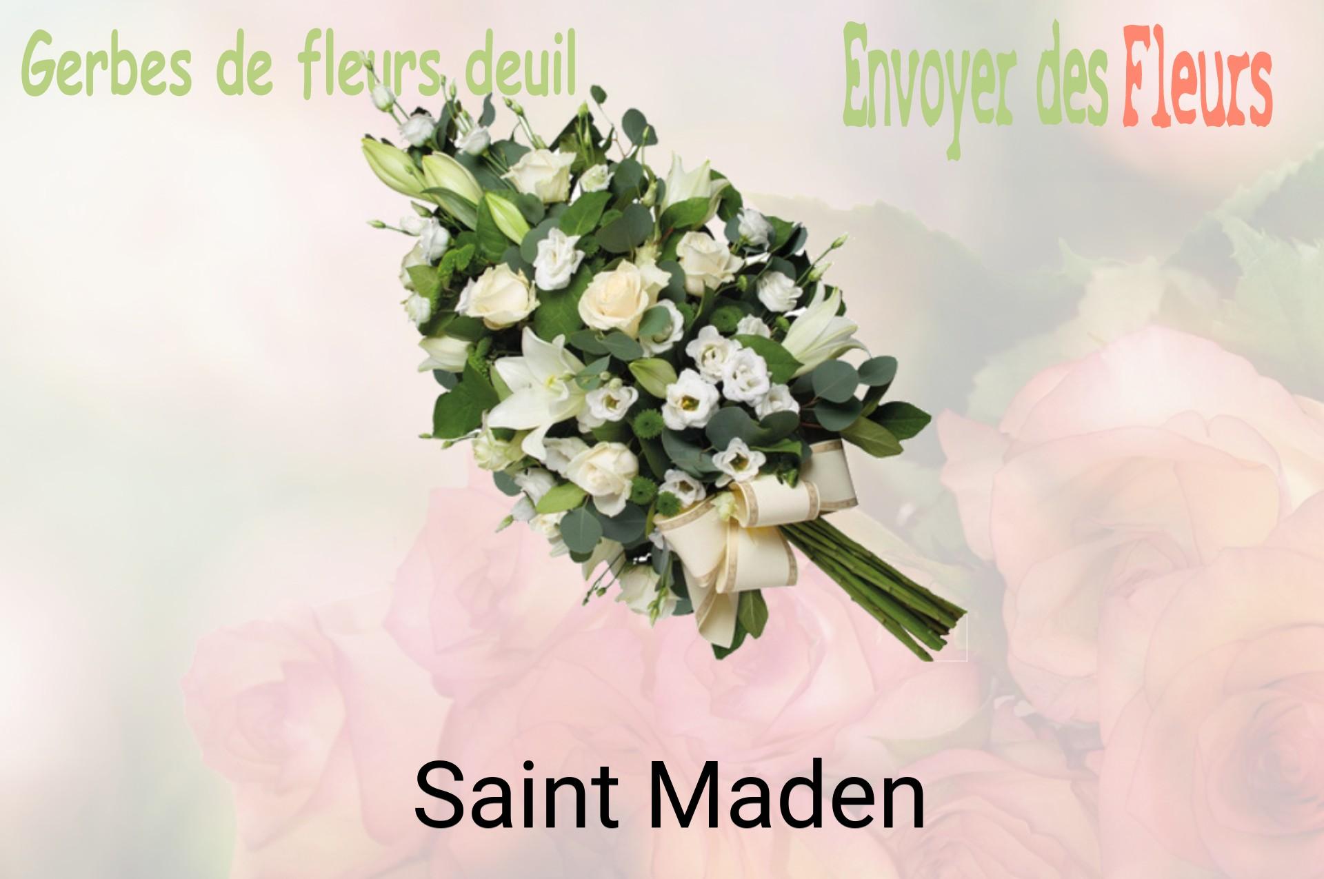 Gerbe de fleurs de deuil livrée à Saint-Maden